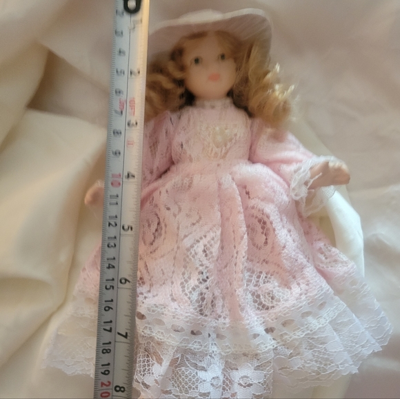 Pretty In Pink & Lace Porcelain Doll - Picture 4 of 9